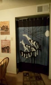 Shower Curtain Made from Charlotte's Art